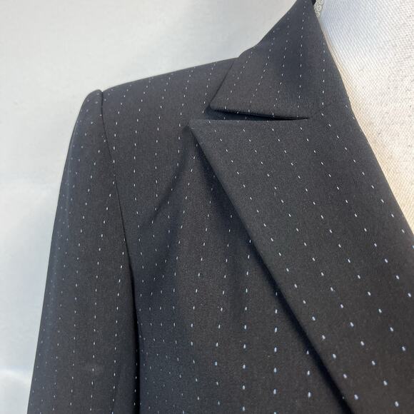Liz Claiborne Suits Jacket Blazer sz 10 Black Blue Pinstripe Career Professional - Picture 5 of 9